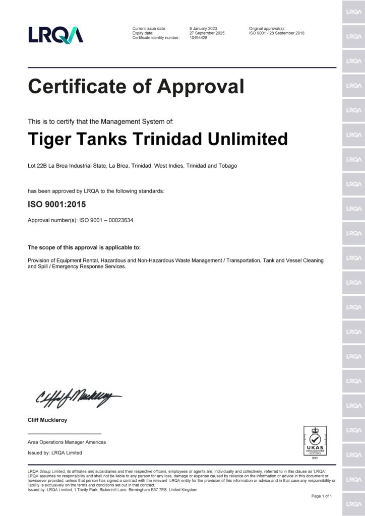 ISO Certification Trinidad & Tobago