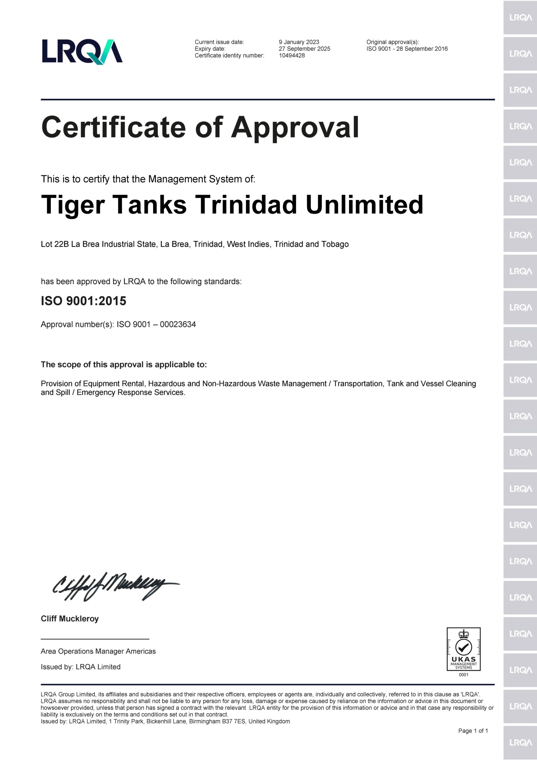 ISO Certification Trinidad & Tobago