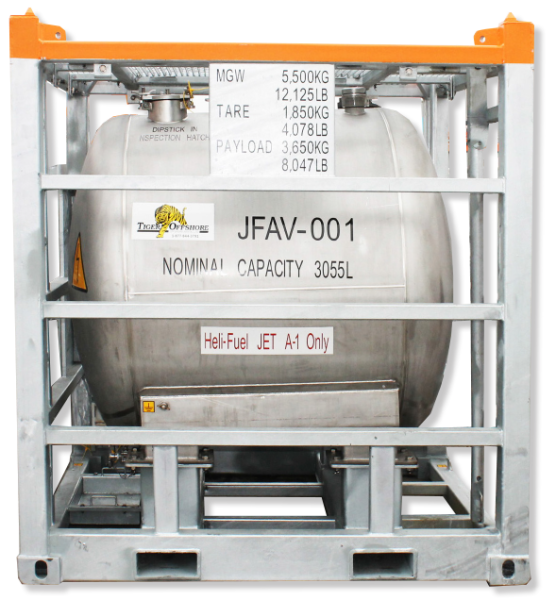 3,055 Liter Horizontal Heli-Fuel Tank DNV 2.7-1