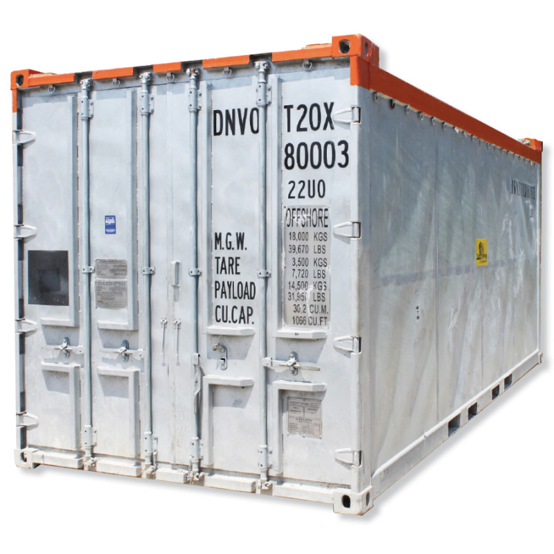 DNV 8' X 20' Open Top Offshore Container | Tiger Offshore Rentals