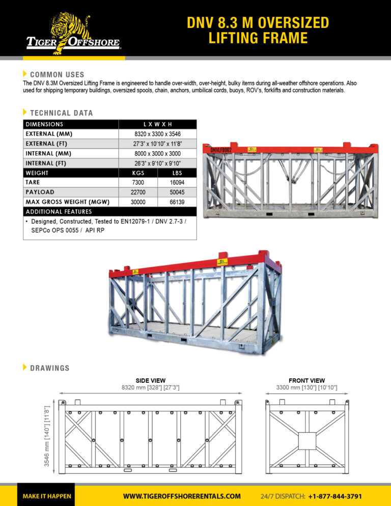 Specification Sheets - Tiger Offshore Rentals