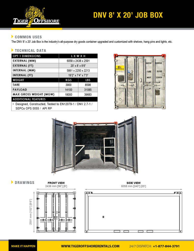 DNV 8' x 20' Job Box