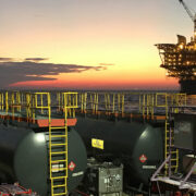 Tiger 500 BBL Transport Tank delivery to platform in the Gulf of Mexico