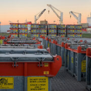 Tiger Offshore Rentals Fourchon 15 bbl Cuttings Boxes at Sunset